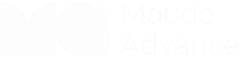 Logo Maude Advance blanco